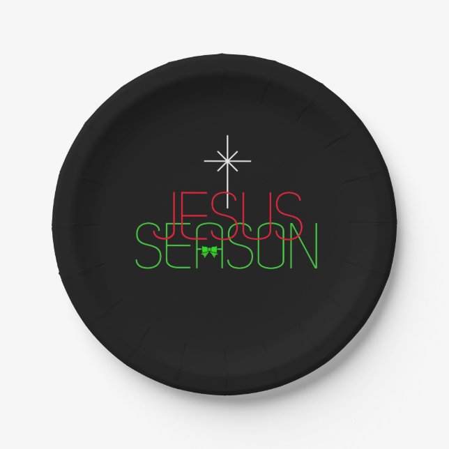 Jesus Season Paper Plates (Front)