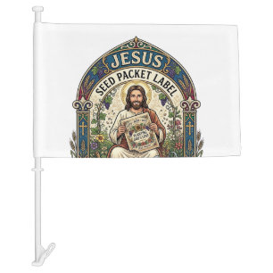 Jesus Seed Packet Label Jesus Seed Packet Christia Car Flag