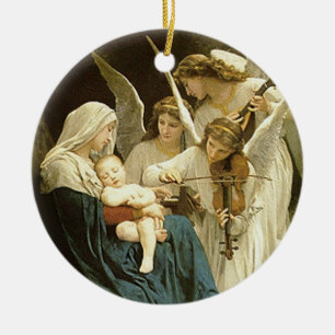 Jesus Serenaded by Angels Vintage Ornament