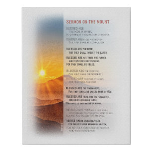 Jesus' Sermon on the Mount - Matthew 5 Faux Canvas Print