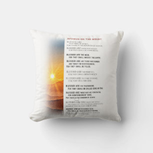 Jesus' Sermon on the Mount - Matthew 5 Throw Pillow