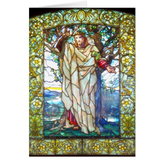 Jesus sermon on the mount - Stained Glass Cards (Front)