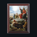 Jesus, Sermon on the Mountm, Award Plaque<br><div class="desc">#LeoPepeDesign (wikipedia says) The Sermon on the Mount is a collection of sayings spoken by Jesus of Nazareth found in the Gospel of Matthew (chapters 5, 6, and 7) that emphasizes his moral teachings. It is the first of five discourses in the Gospel and has been one of the most...</div>