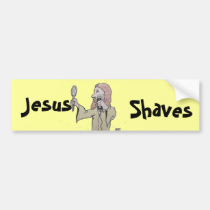 , Jesus, Shaves bumper sticker