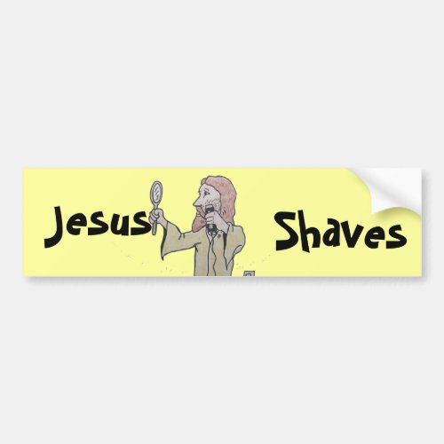  Jesus Shaves bumper sticker