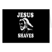 JESUS SHAVES T-shirt (Front Horizontal)