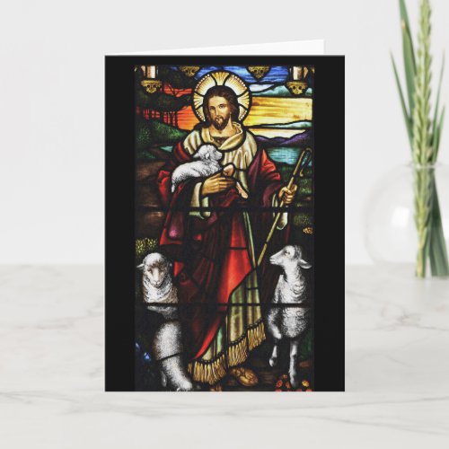 Jesus Shepherd and His Sheep Holiday Card