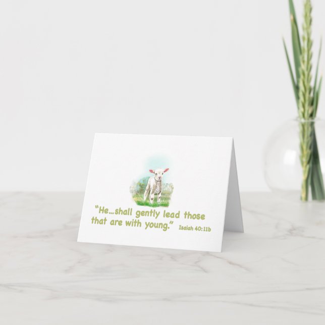 Jesus, Shepherd Me Letterpress Thank You Card (Front)