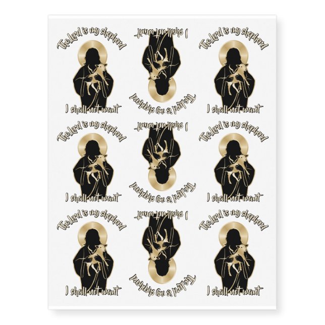 Jesus Shepherd Temporary Tattoos (Front)
