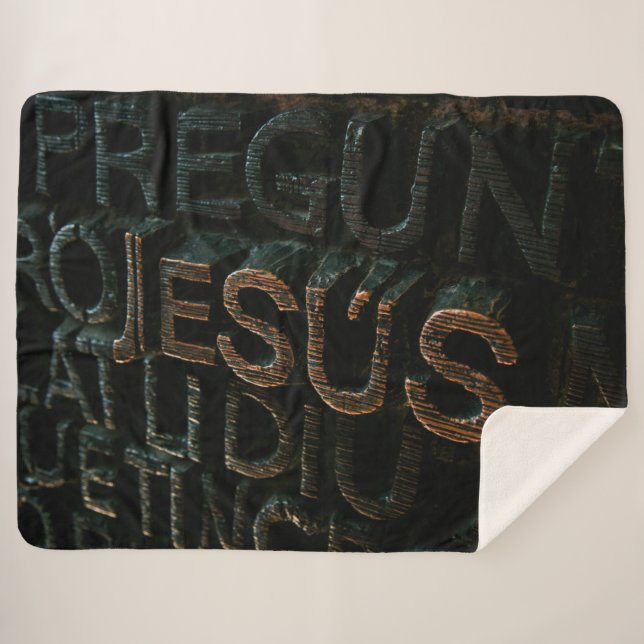 JESUS SHERPA BLANKET (Front (Horizontal))