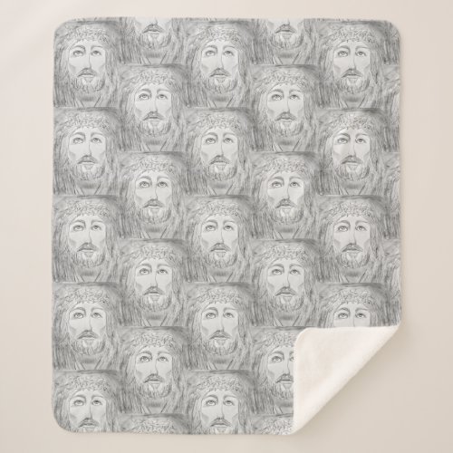 Jesus Sherpa Blanket