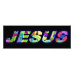 Jesus Sign In Multi Colors at Zazzle
