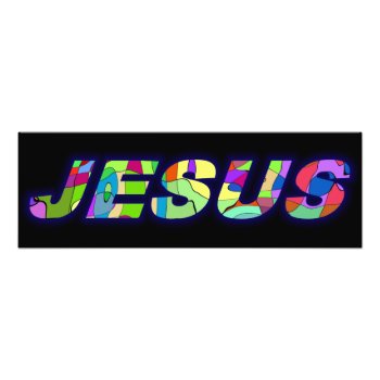 Jesus Sign In Multi Colors by justcrosses at Zazzle