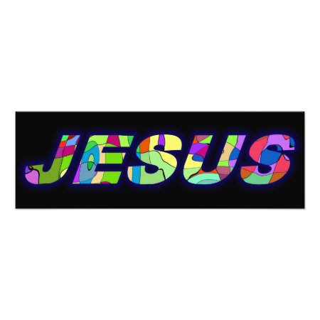 Jesus Sign In Multi Colors