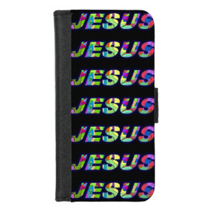Jesus Sign In Multi Colors  iPhone 8/7 Wallet Case
