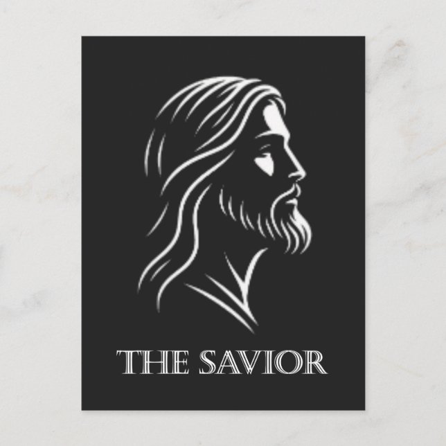 Jesus silhouette the Savior Postcard (Front)