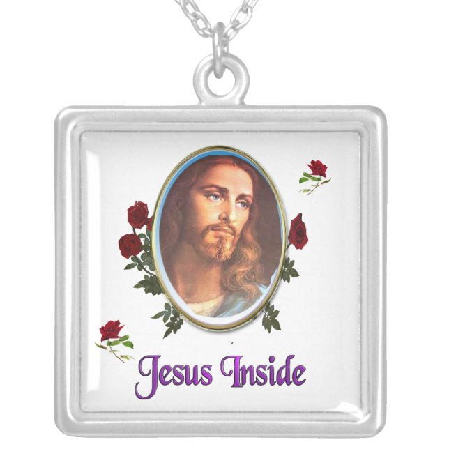 Jesus Silver Plated Necklace (Front)