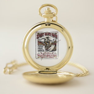 Jesus Skate Longboard Shirt Christian Pocket Watch