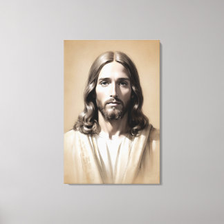 Jesus sketch 6 canvas print