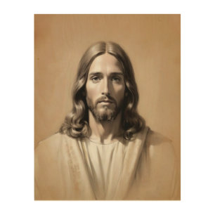 Jesus sketch 6 wood wall art