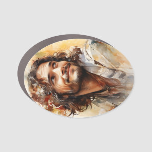 Jesus Smiling Car Magnet