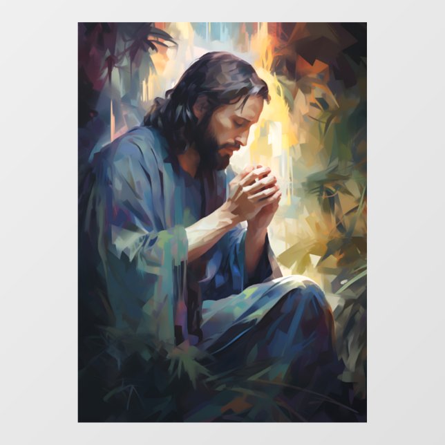 Jesus Smiling Window Cling (Sheet)