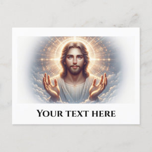 Jesus Smiling with Welcoming Hands  Postcard