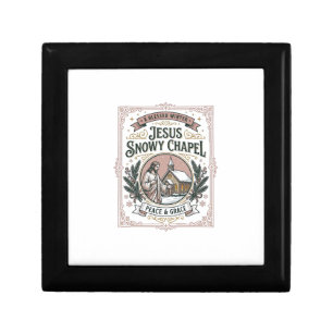 Jesus Snowy Chapel Jesus Snowy Chapel Christian Fa Gift Box