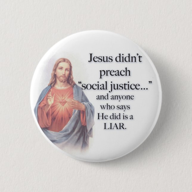 Jesus Social Justice button (Front)