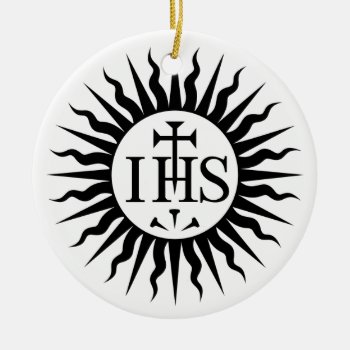 Jesus Society (jesuits) Logo Ceramic Ornament by abbeyz71 at Zazzle