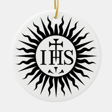 Jesus Society (jesuits) Logo Ceramic Ornament
