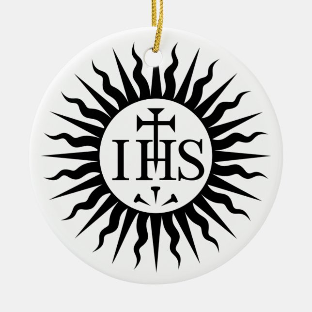 Jesus Society (Jesuits) Logo Ceramic Ornament (Front)
