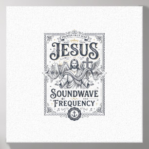 Jesus Soundwave Frequency Jesus Soundwave Frequenc Canvas Photo Tile