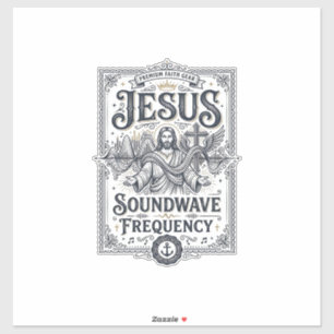 Jesus Soundwave Frequency Jesus Soundwave Frequenc Sticker