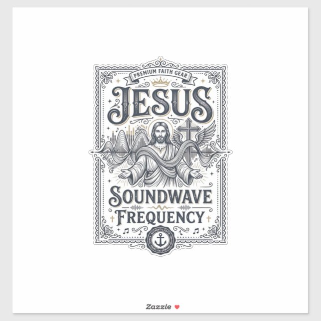 Jesus Soundwave Frequency Jesus Soundwave Frequenc Sticker (Sheet)