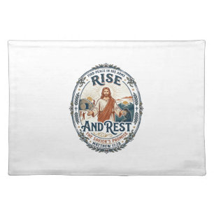Jesus Sourdough Bread Community Shirt Faith Based Cloth Placemat