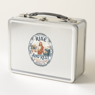 Jesus Sourdough Bread Community Shirt Faith Based Metal Lunch Box