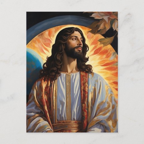  Jesus Space Universe Earth Light Heal AP50 Postcard