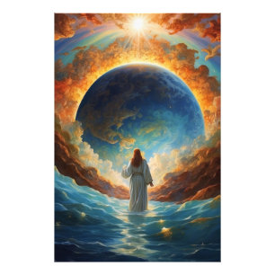 *~* Jesus Space Universe Healing Earth AP50 Photo Print