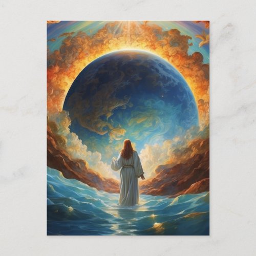   Jesus Space Universe Healing Earth  AP50  Postcard
