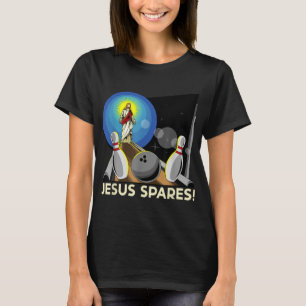 Jesus Spares Funny Christian Bowling Pun T-Shirt