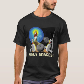 Jesus Spares Funny Christian Bowling Pun T-Shirt