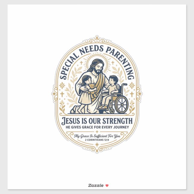 Jesus Special Needs Parenting Shirt Faith Based De Sticker (Sheet)