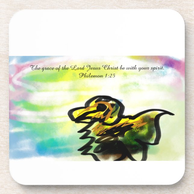 jesus spirit beverage coaster (Front)