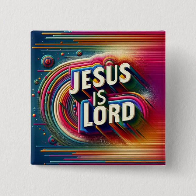 Jesus  Square Button (Front)