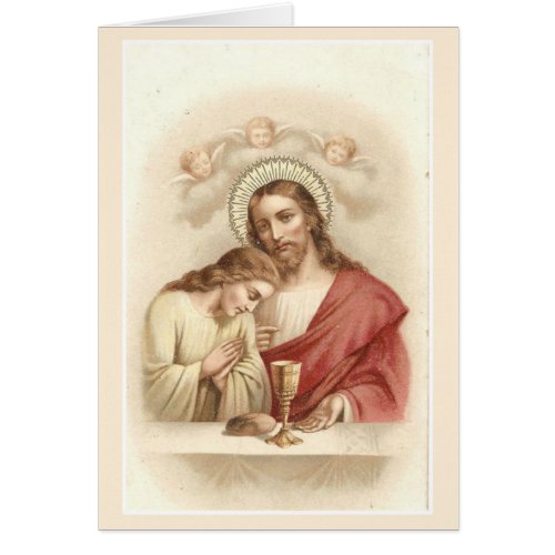 Jesus St John Catholic Mass Offering Card
