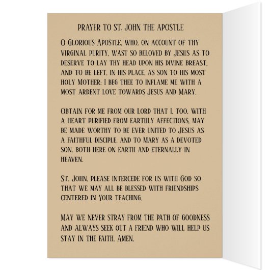 Jesus & St. John the Apostle Prayer (Inside (Left))
