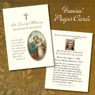 Jesus St. Joseph Scripture Funeral Prayer Card