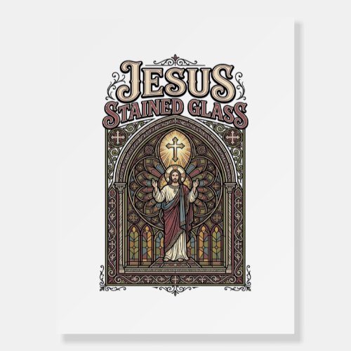 Jesus Stained Glass Jesus Stained Glass Cathedral Foam Board