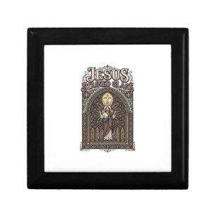Jesus Stained Glass Jesus Stained Glass Cathedral  Gift Box